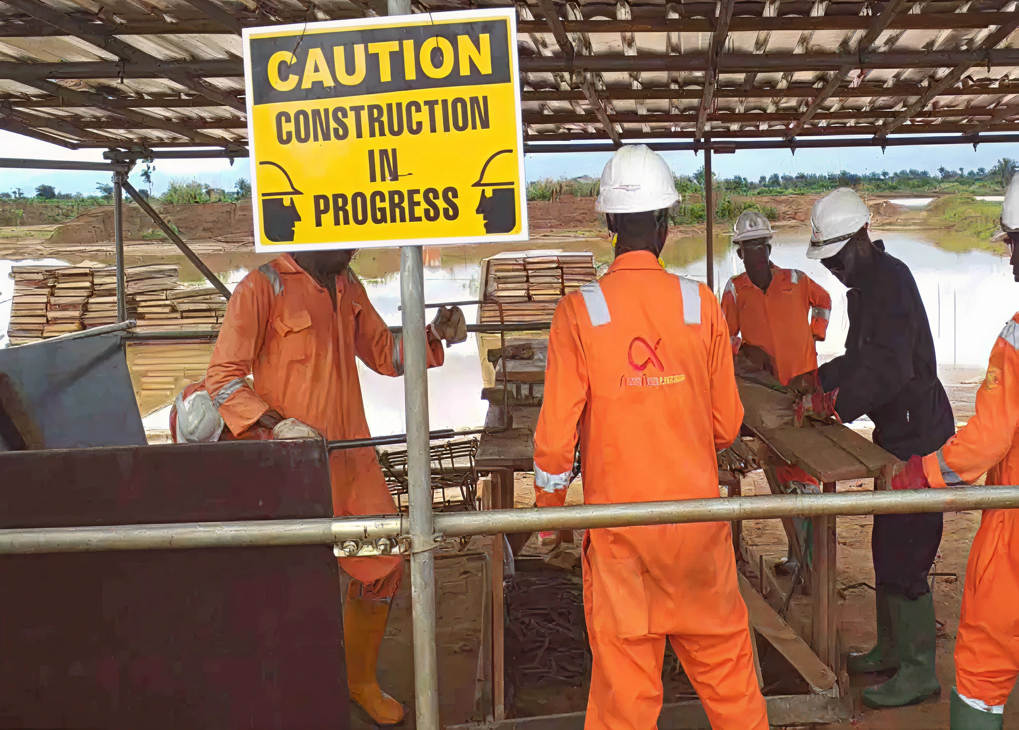 Alphaden workers on site